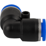CONECTOR EN CODO HEMBRA X 8 MM,  MAX 125 PSI.
