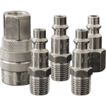 JUEGO DE CONECTOR RAPIDO EN ACERO DE 1/4" NPT CON 5 PIEZAS.