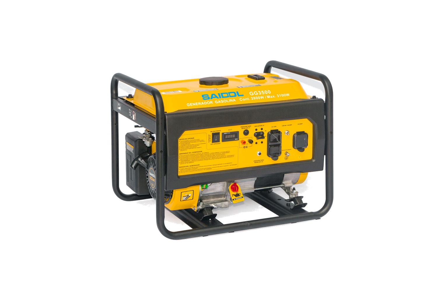 GENERADOR PLANTA DE LUZ SAIDOL 3100W 7HP 120V / 240V