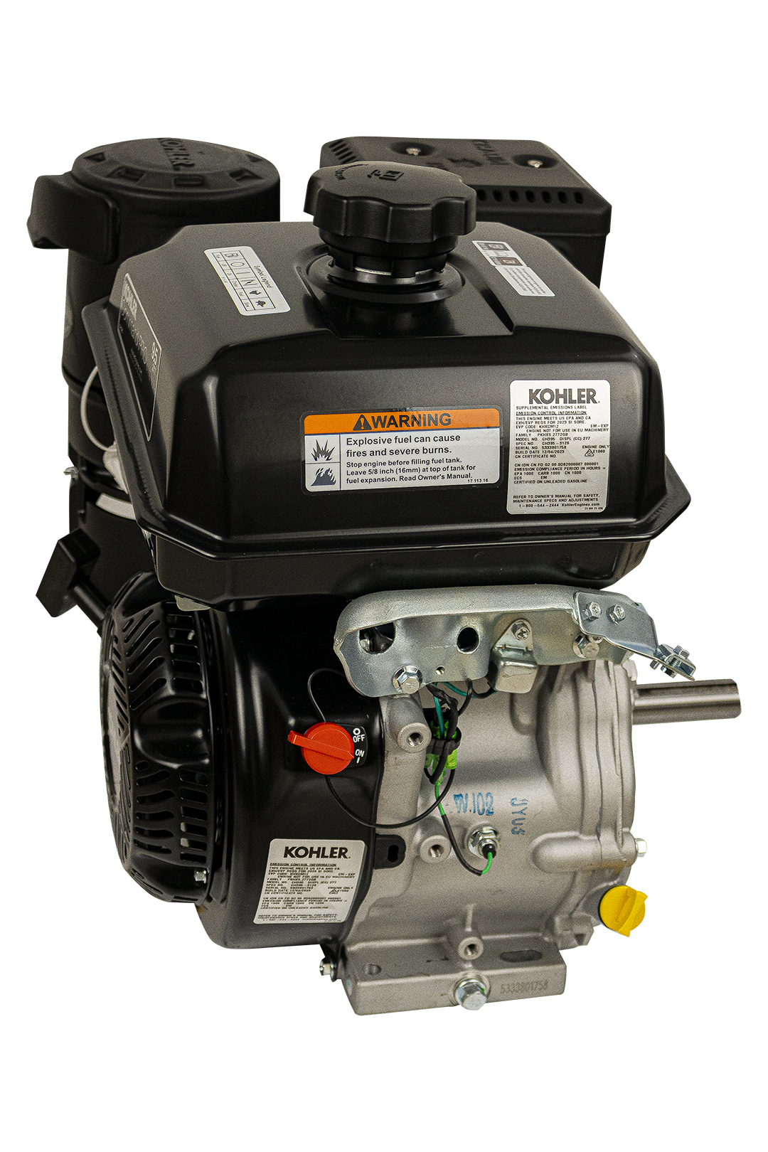MOTOR KOHLER CH395 277CC  9.5HP FLECHA 1".