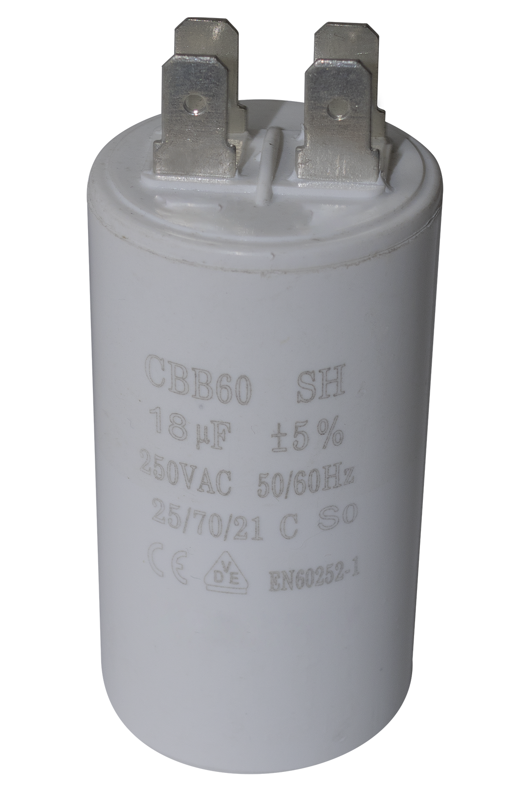 CAPACITOR REDONDO CON TERMINAL DE 18MF