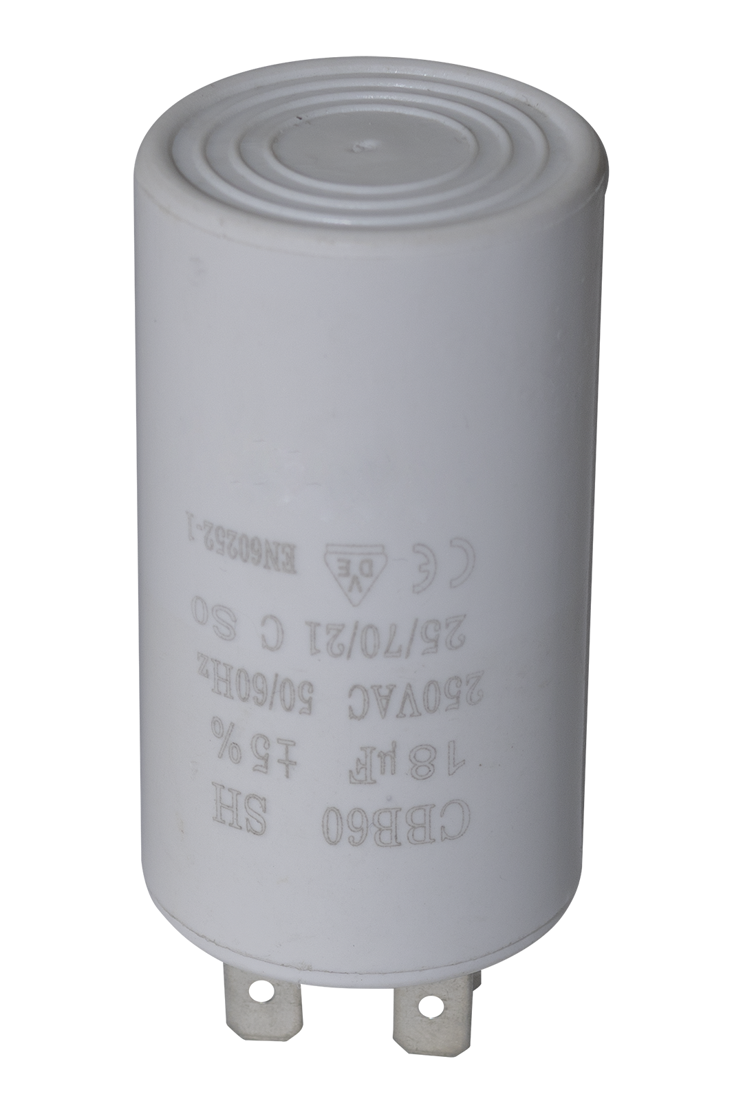 CAPACITOR REDONDO CON TERMINAL DE 18MF