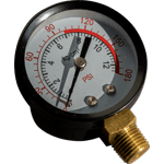 MANOMETRO INFERIOR DE 1/4 2" 180PSI