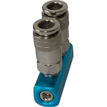 CONECTOR RAPIDO DOBLE EN LINEA DE 1/4"