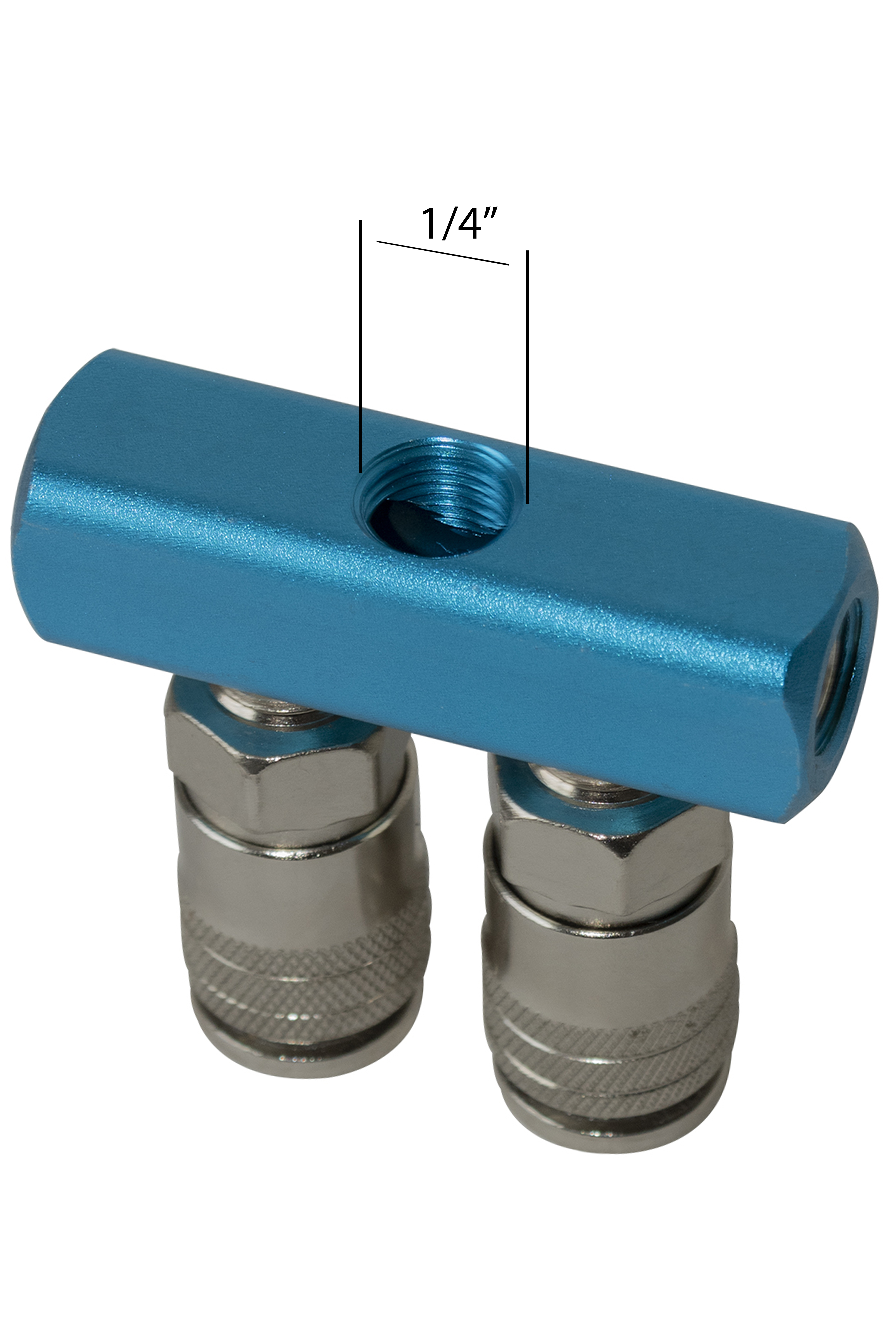 CONECTOR RAPIDO DOBLE EN LINEA DE 1/4"