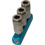 CONECTOR RAPIDO TRIPLE LINEA DE 1/4"