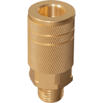 CONECTOR RAPIDO SENCILLO DORADO DE 1/4"