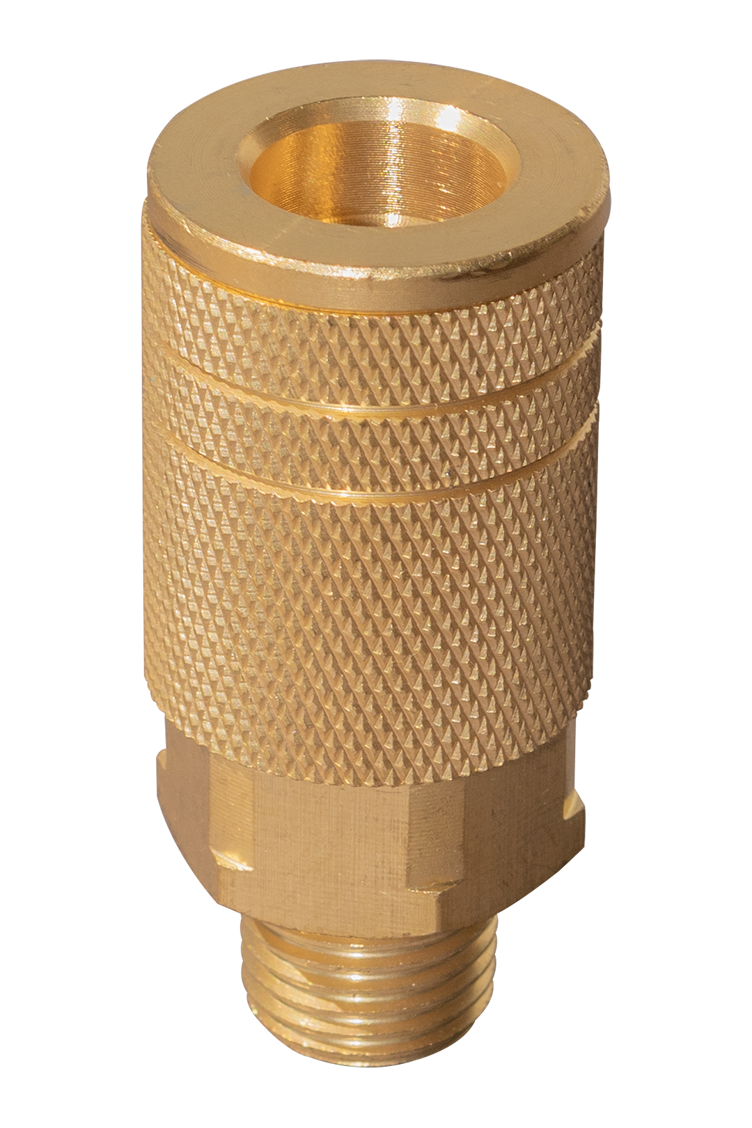 CONECTOR RAPIDO SENCILLO DORADO DE 1/4"