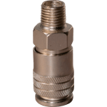 CONECTOR RAPIDO SENCILLO PLATEADO DE 1/4"