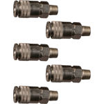 CONECTOR RAPIDO SENCILLO PLATEADO DE 1/4"
