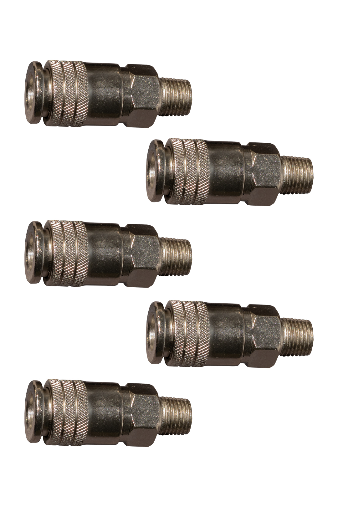 CONECTOR RAPIDO SENCILLO PLATEADO DE 1/4"