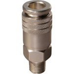CONECTOR RAPIDO SENCILLO PLATEADO DE 1/4"