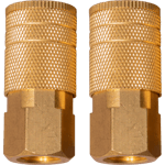 CONECTOR RAPIDO SENCILLO DORADO HEMBRA DE 1/4"