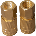 CONECTOR RAPIDO SENCILLO DORADO HEMBRA DE 1/4"