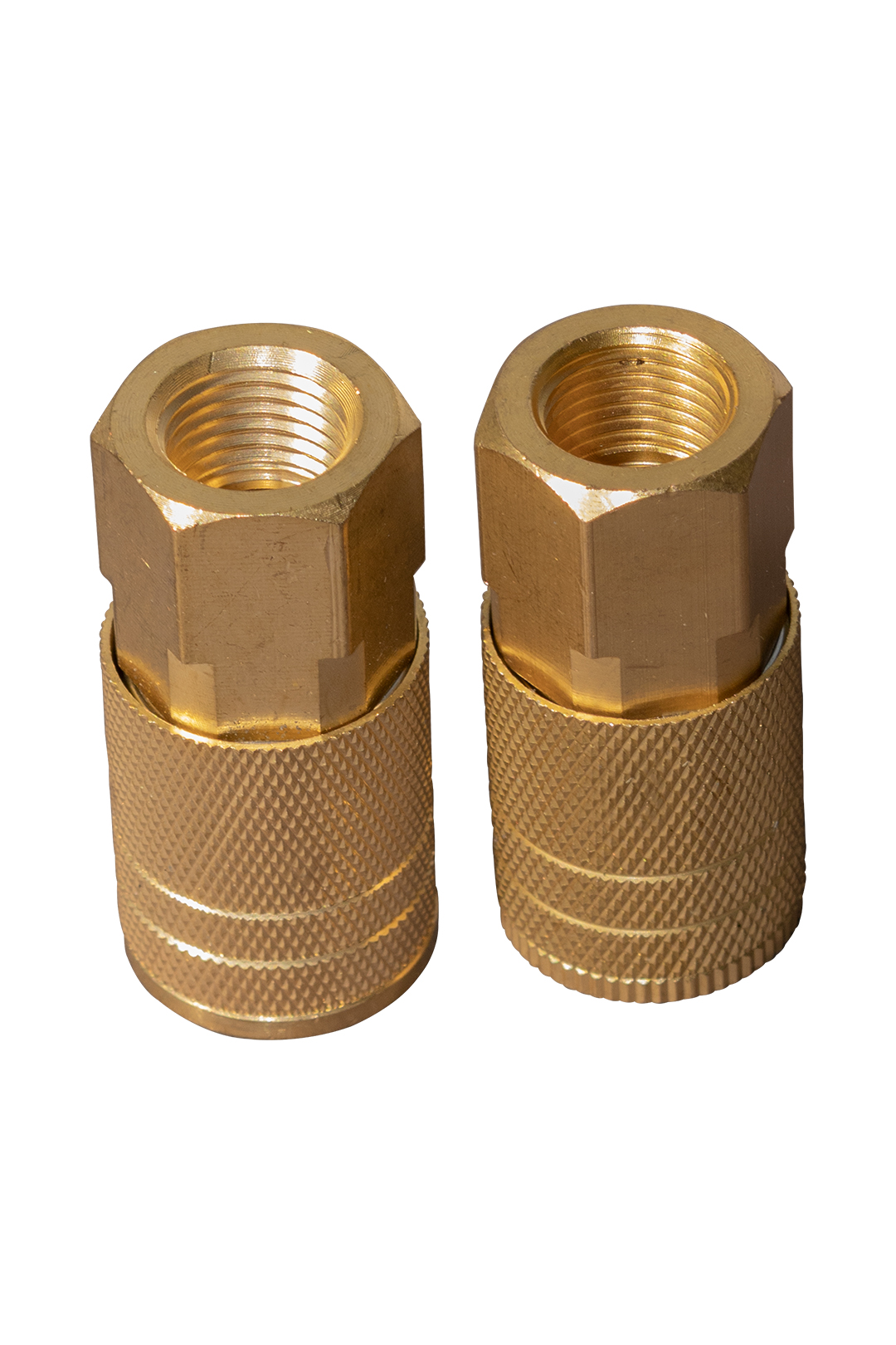 CONECTOR RAPIDO SENCILLO DORADO HEMBRA DE 1/4"