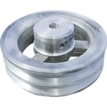 POLEA 5" ALUMINIO 2 RANURAS EN B