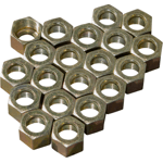 TUERCA DE ACERO DE 3/8" GONY NIQUELADA