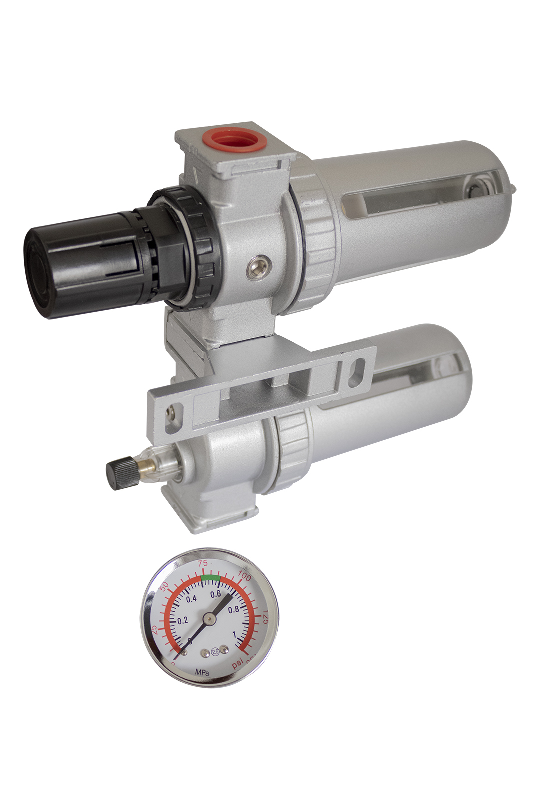 FILTRO REGULADOR Y LUBRICADOR ECONOMICO DE 1/2"