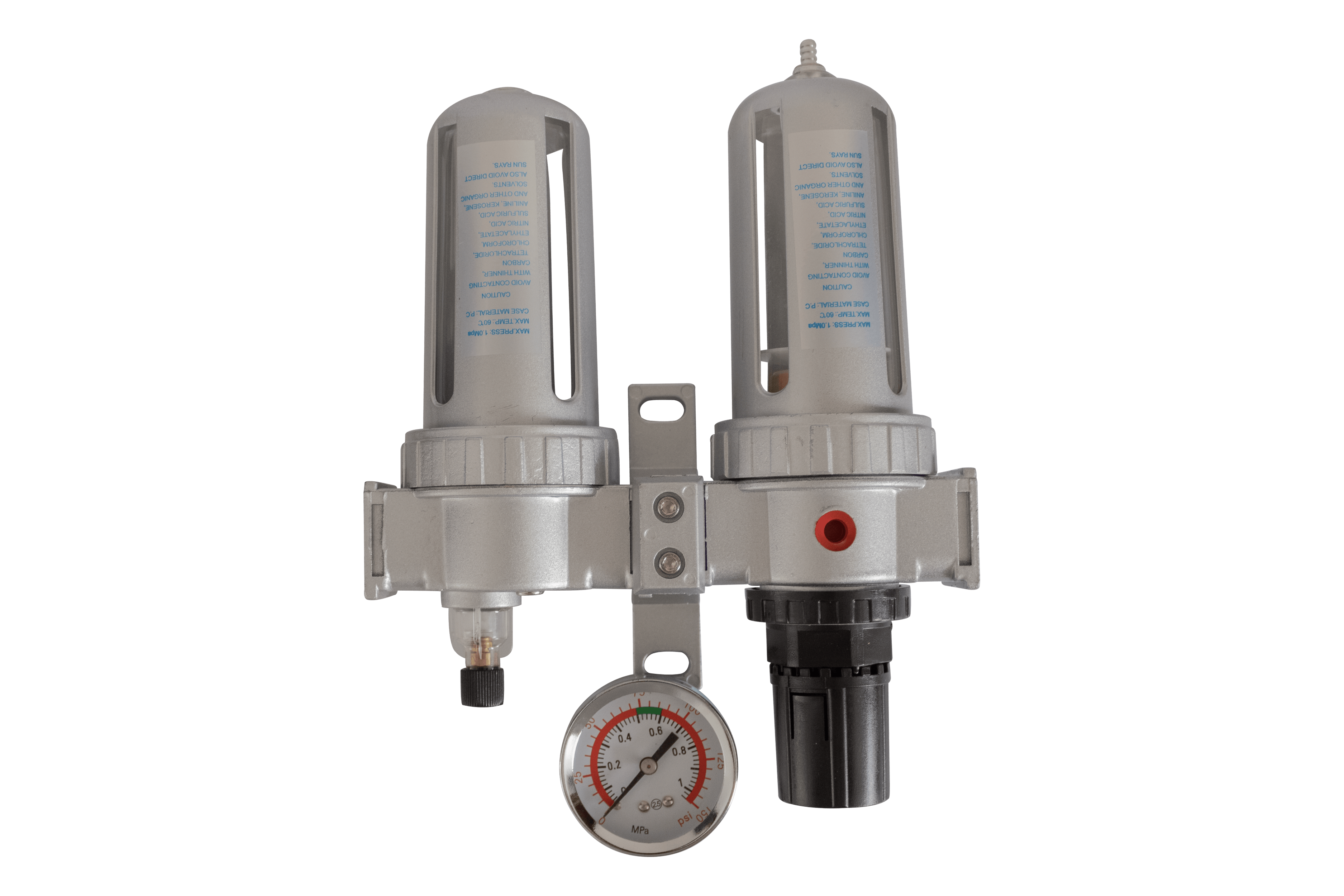 FILTRO REGULADOR Y LUBRICADOR ECONOMICO DE 1/2"