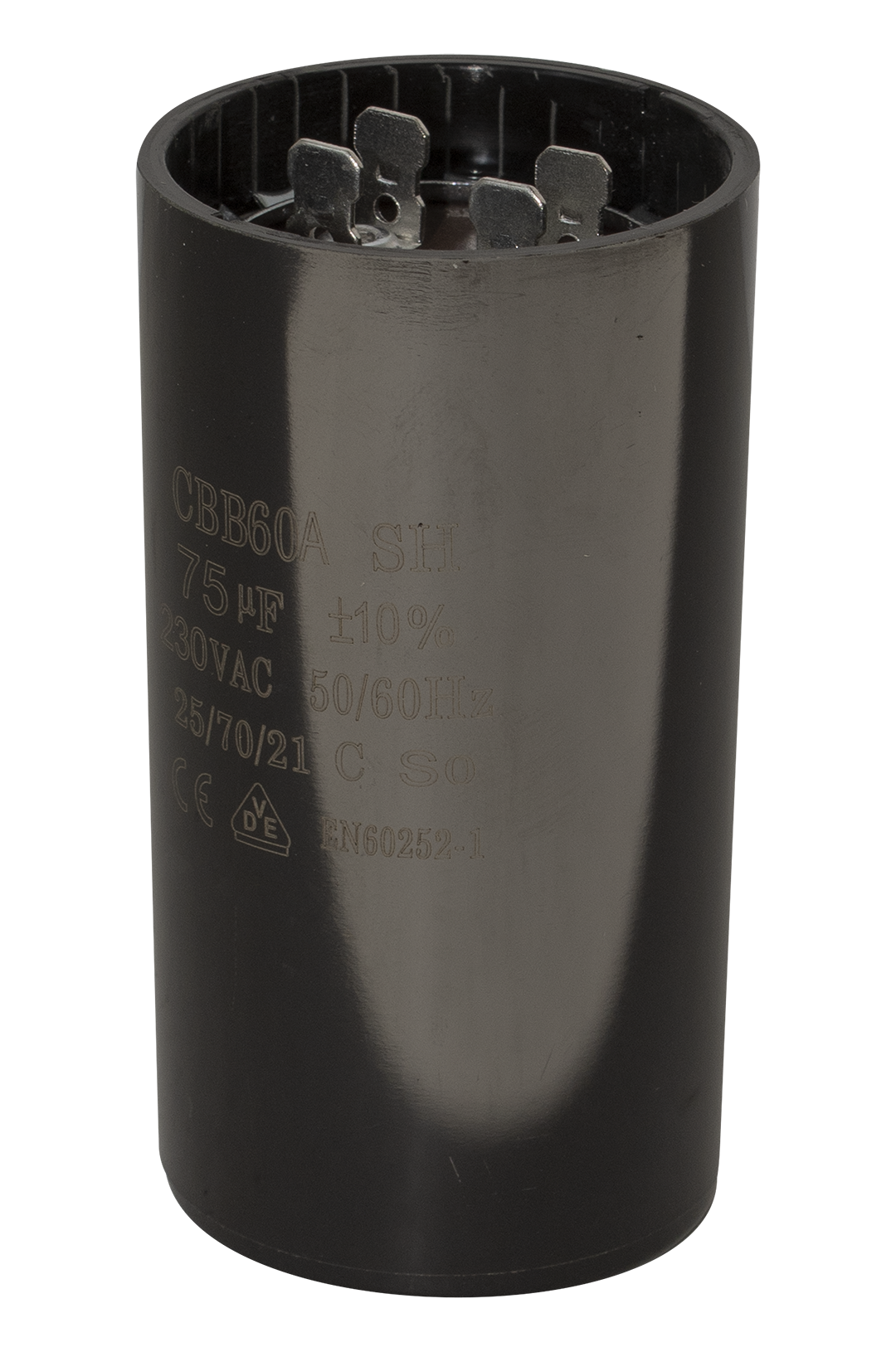 CAPACITOR DE TRABAJO CON TERMINAL PARA MOTOR NACIONAL DE 75MF