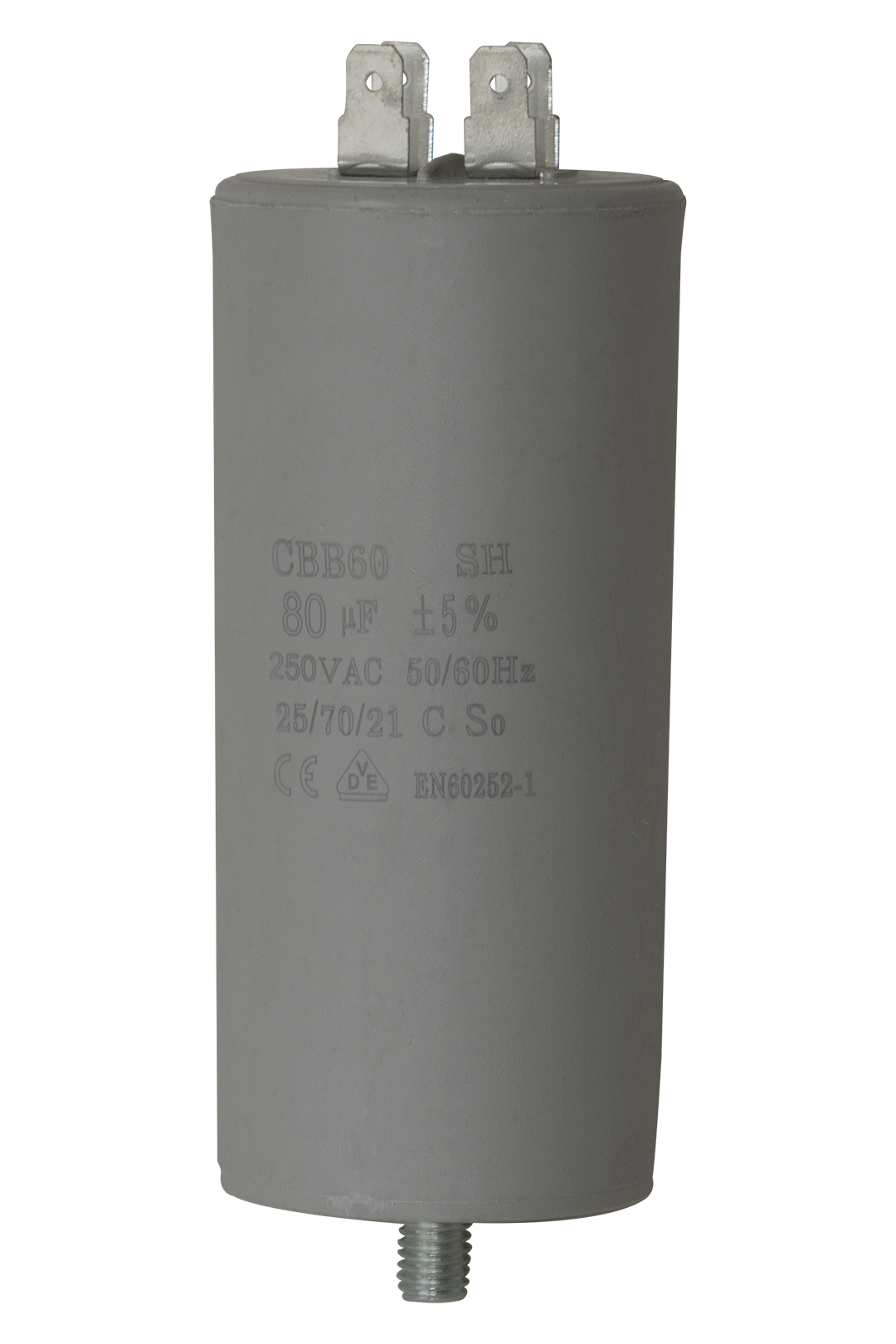 CAPACITOR DE TRABAJO CON TORNILLO DE 80 MF