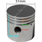 PISTON TB02, TB10, TB20 DE 51MM