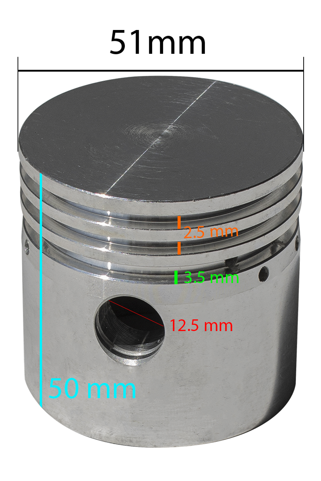 PISTON TB02, TB10, TB20 DE 51MM