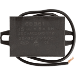 CAPACITOR DE TRABAJO CUADRADO CON CABLE DE 15 MF