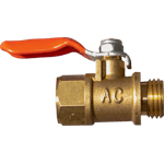 LLAVE DE PASO PARA ASPERSION Y PARIHUELA DE 1/4 HEMBRA  1/4 MACHO
