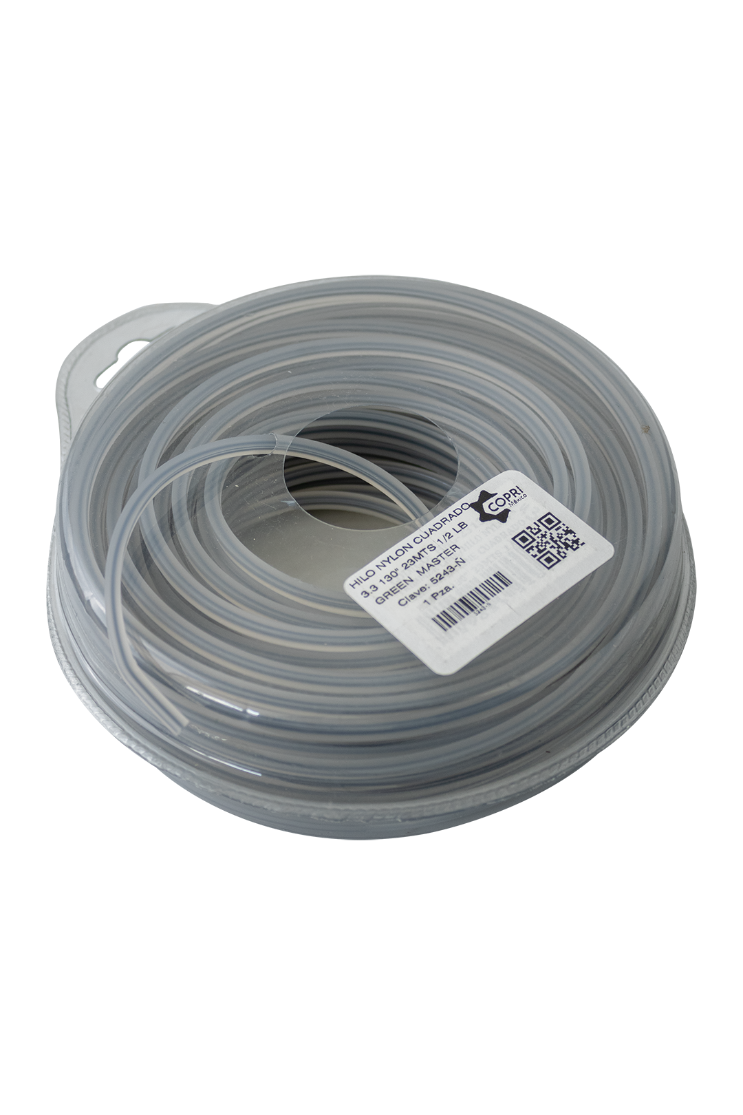 HILO NYLON CUADRADO 3.3 .130" 23 MTS. 1/2 LB GREEN