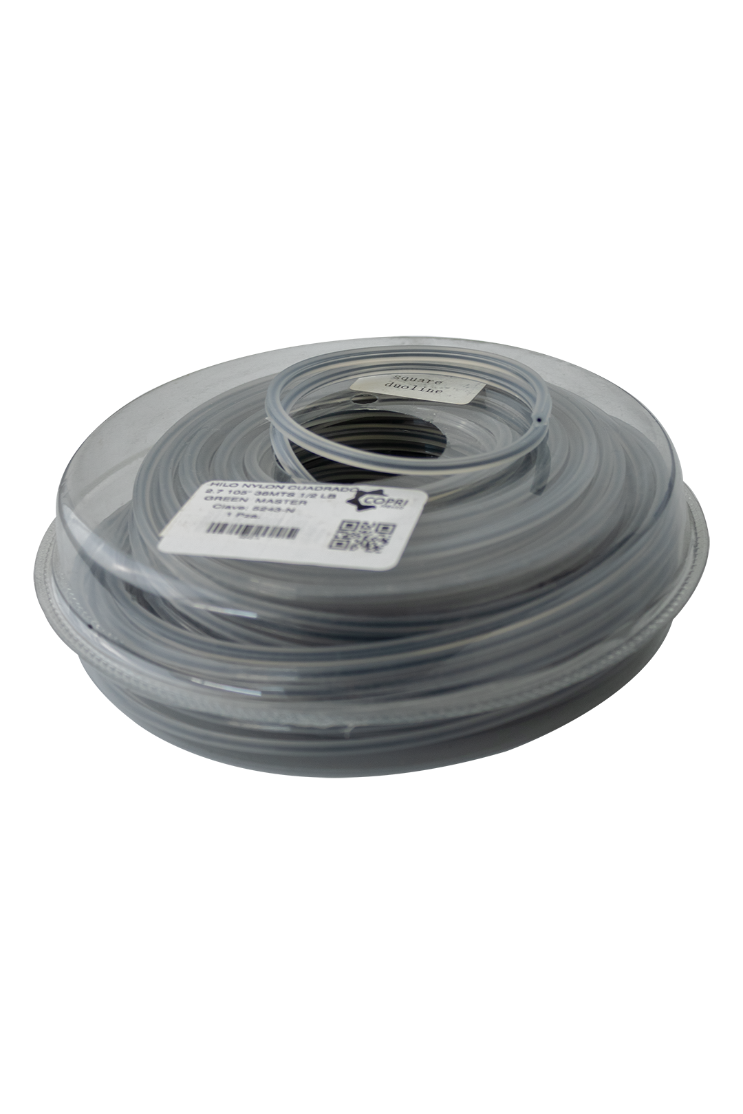 HILO NYLON CUADRADO 3.3 .130" 23 MTS. 1/2 LB GREEN