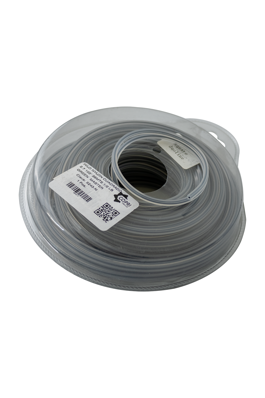 HILO NYLON CUADRADO 3.3 .130" 23 MTS. 1/2 LB GREEN