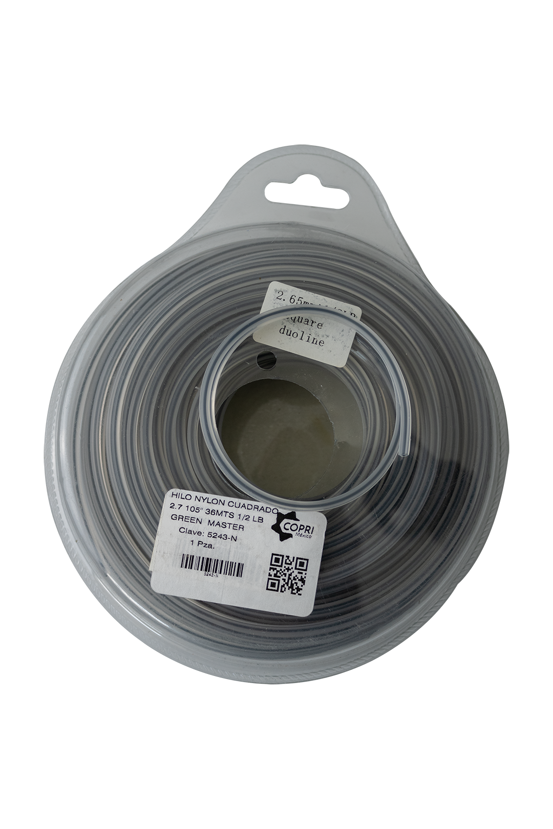 HILO NYLON CUADRADO 3.3 .130" 23 MTS. 1/2 LB GREEN