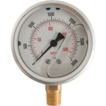 MANOMETRO DE GLICERINA 3000 PSI PARA HIDROLAVADORAS.