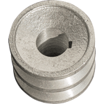 POLEA DE ALUMINIO 2" DE 2 RANURA EN A, CENTRO DE 3/4"