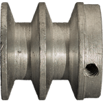 POLEA DE ALUMINIO 2" DE 2 RANURA EN B, CENTRO DE 5/8"