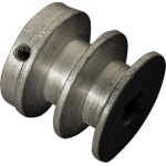 POLEA DE ALUMINIO 2" DE 2 RANURA EN B, CENTRO DE 5/8"