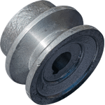 POLEA DE ALUMINIO 2.5" DE 1 RANURA EN B, CENTRO DE 5/8"