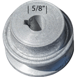 POLEA DE ALUMINIO 2.5" DE 1 RANURA EN B, CENTRO DE 5/8"