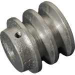 POLEA DE ALUMINIO 2.5" DE 2 RANURA EN B, CENTRO DE 5/8"