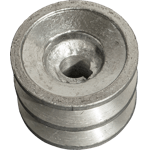 POLEA DE ALUMINIO 2.5" DE 2 RANURA EN B, CENTRO DE 5/8"