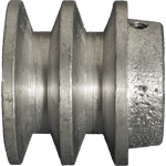 POLEA DE ALUMINIO 2.5" DE 2 RANURA EN B, CENTRO DE 5/8"