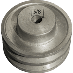 POLEA DE ALUMINIO 4" DE 2 RANURA EN A, CENTRO DE 5/8"