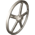 POLEA DE ALUMINIO 16" DE 1 RANURA EN B, CENTRO DE 1" REVOLVEDORA