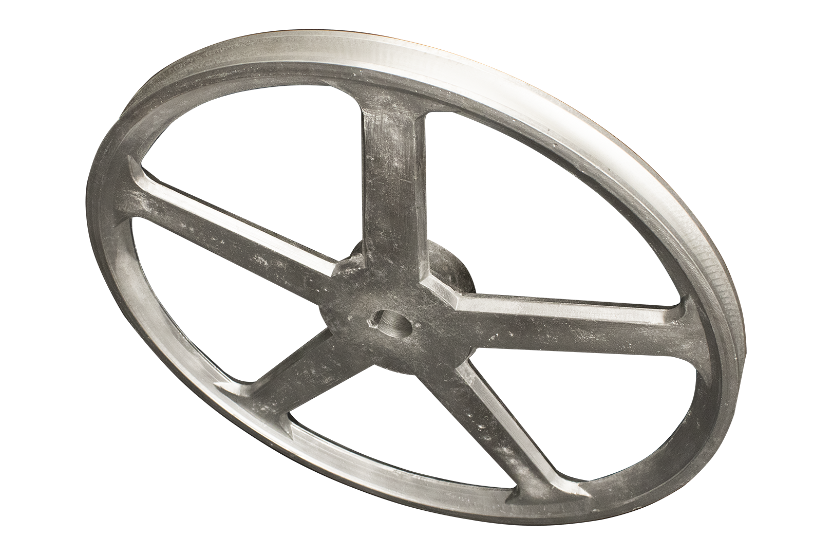 POLEA DE ALUMINIO 16" DE 1 RANURA EN B, CENTRO DE 1" REVOLVEDORA