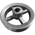 POLEA 7" ALUMINIO 2 RANURAS EN B CENTRO 1 1/8