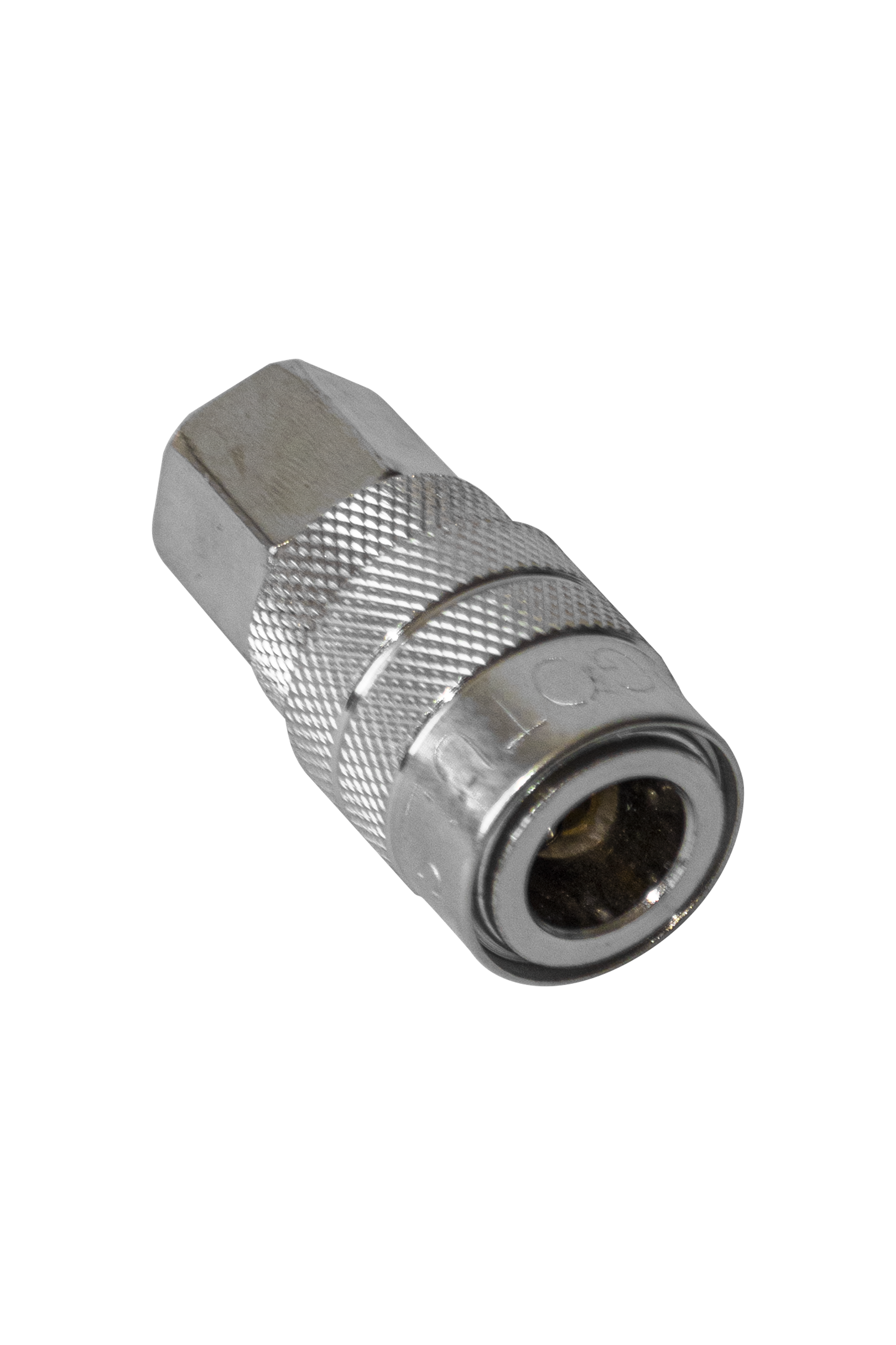 CONECTOR RAPIDO SENCILLO PLATEADO HEMBRA DE 1/4"