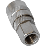 CONECTOR RAPIDO SENCILLO PLATEADO HEMBRA DE 1/4"