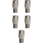 CONECTOR RAPIDO SENCILLO PLATEADO HEMBRA DE 1/4"