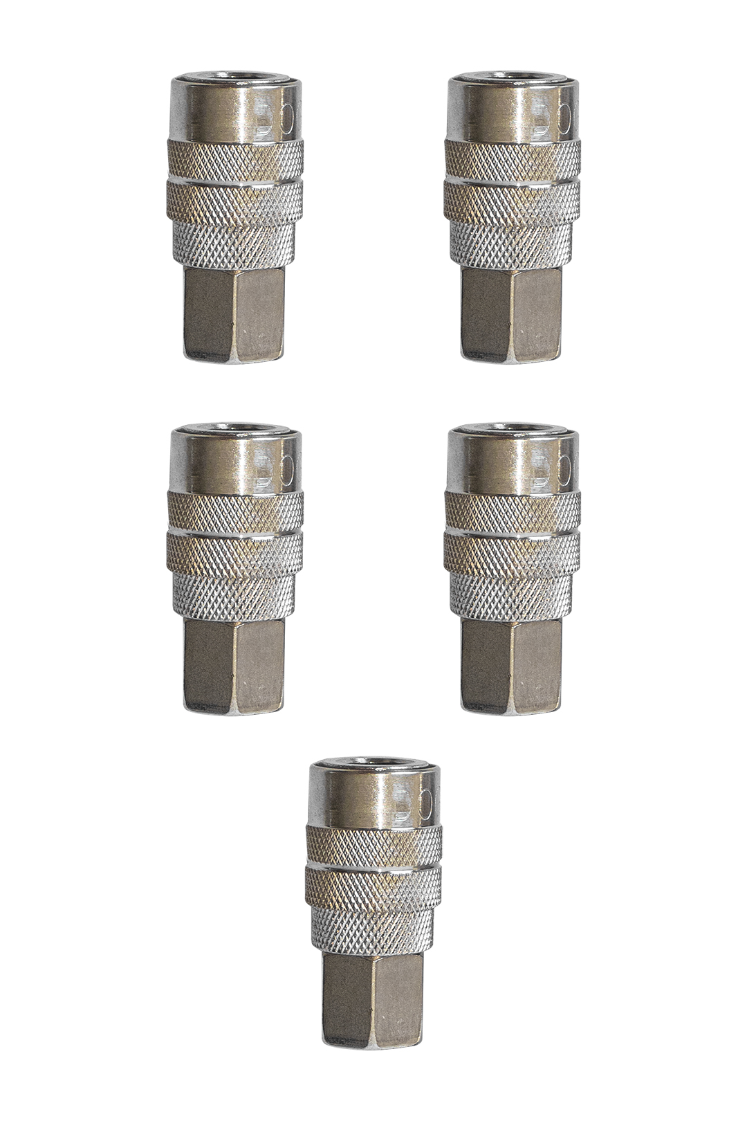 CONECTOR RAPIDO SENCILLO PLATEADO HEMBRA DE 1/4"